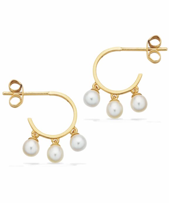 SCROUPLES HALVCREOLER I 8 KARAT MED FERSKVANDSPERLER - 123013