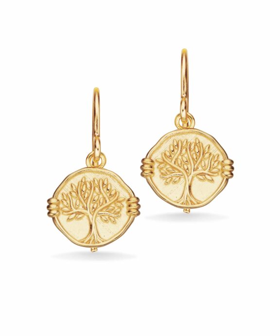 SCROUPLES LIVERTS TRÆ ØREBØJLE 8 KARAT GULD - 123293