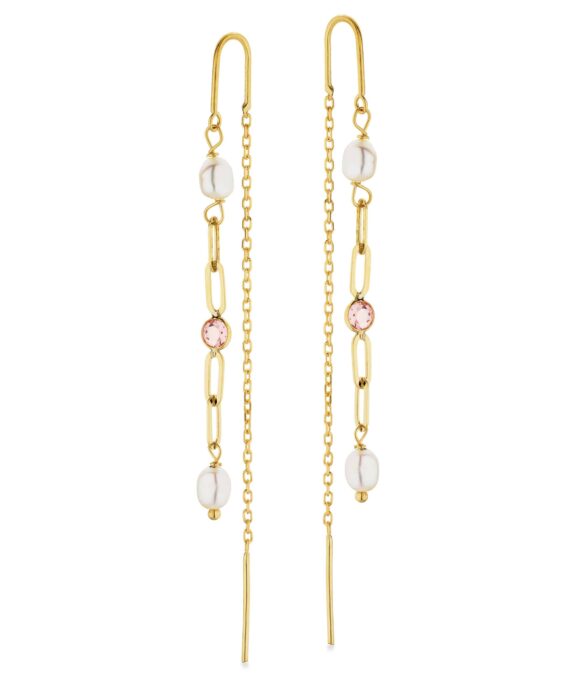 SCROUPLES ØRERINGE 9 KARAT GULD MED PERLER - 123833