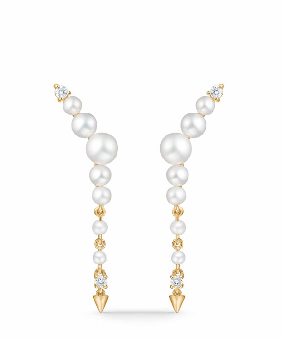 MADS Z UNICORN ØRERINGE 14 KARAT GULD MED PERLER OG BRILLANTER - 1513073