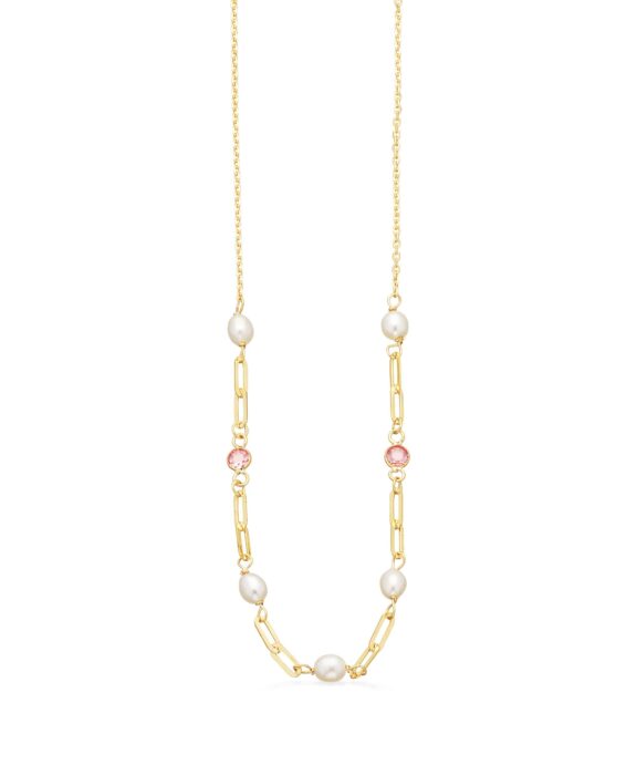 SCROUPLES HALSKÆDE 9 KARAT GULD MED PERLER - 34063H,M