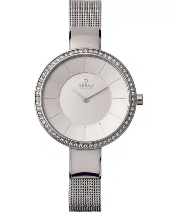 OBAKU DAME UR STÅL MED STEN - V179LECIMC