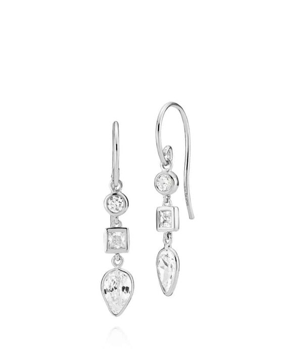 IZABEL CAMILLE SØLV ØRERINGE MED ZIRKONER AYA - A1806SWS