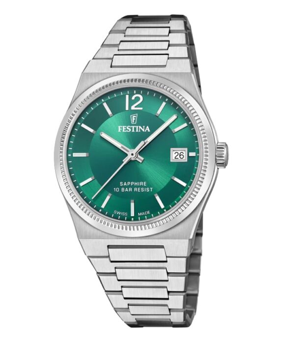 FESTINA SWISS MADE UR DAME MED GRØN SKIVE - F20035/5