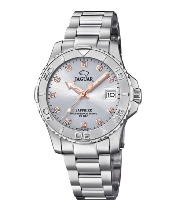 JAGUAR LADY EXECUTIVE DIVER MED STÅL LÆNKE - J870/2