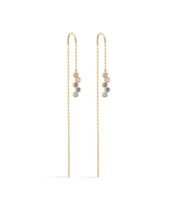 MADS Z DIDO ØREHÆNGER 8 KARAT GULD MED FARVEDE STEN - 3307171