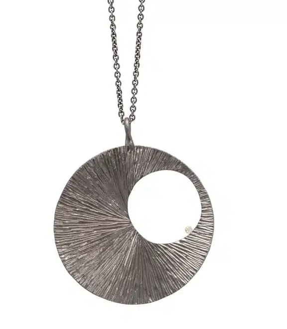 HEIRING DREAM CATCHER VEDHÆNG STOR LUKKET SØLV OXYDERET - 51-9-26BR-OX