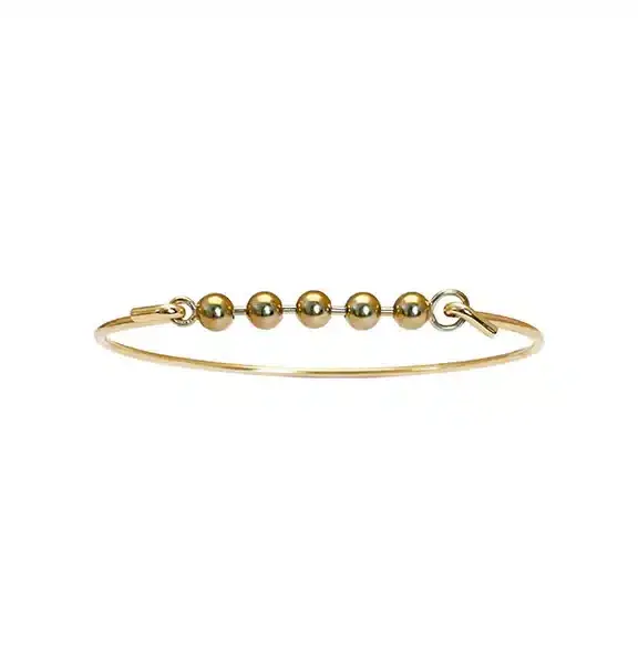 HEIRING MULTI BANGLE ARMBÅND MED FORGYLDTE KUGLER - 53-4-09FG