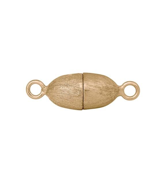 SIERSBØL MAGNETLÅS 6MM OVAL MAT FORGYLDT SØLV - 60170065900