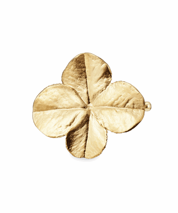 FLORA DANICA FIRKLØVER HÅR PIN FORGYLDT SØLV - FLC-HP-G