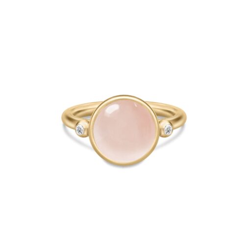 JULIE SANDLAU PRIME RING SØLV FORGYLDT MILKY ROSE - RI248GDMLROCRCZ