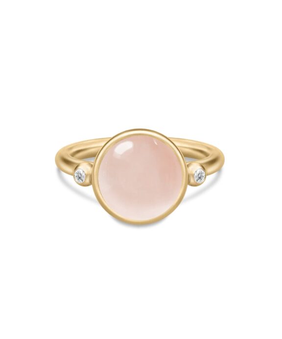 JULIE SANDLAU PRIME RING SØLV FORGYLDT MILKY ROSE - RI248GDMLROCRCZ