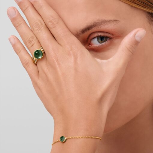 JULIE SANDLAU PRIME RING SØLV FORGYLDT MILKY ROSE - RI248GDMLROCRCZ - Billede 2