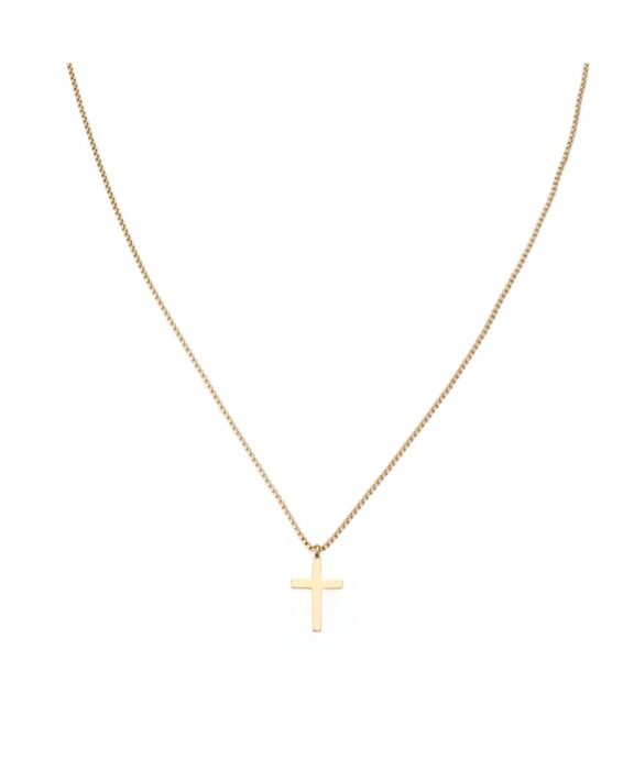 SAMIE CROSS HALSKÆDE MED KORS STÅL - X2014GS