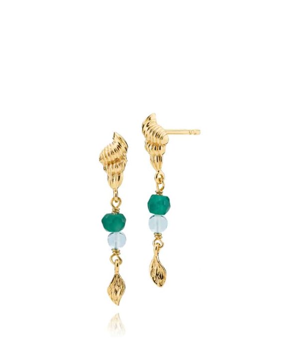 SISTIE KAIA FORGYLDT SØLV ØRERING MED KONKYLIE - Z1141GS