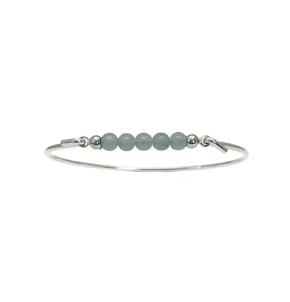 HERING MULTI BANGLE STØRRELSE M ARMBÅND MED AQUAMARIN - 53-4-08RH