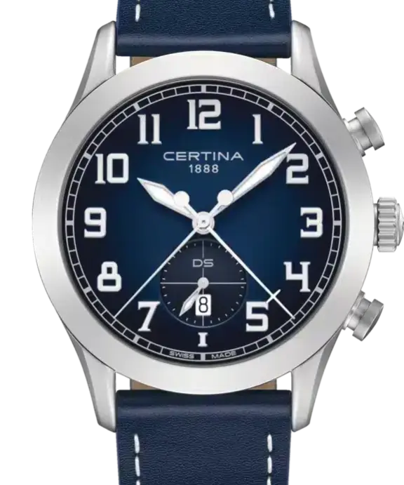 CERTINA DS PILOT BLÅ QUARTS STÅL - C0246171604200