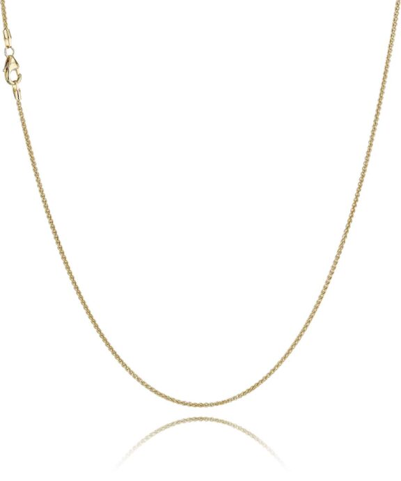 BNH HVEDE HALSKÆDE 14 KARAT GULD 1,3 MM BRED 50 CM - H1413050C