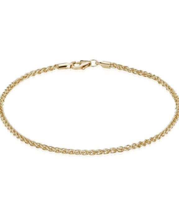 BND HVEDE ARMBÅND 14 KARAT GULD 1,70 MM BRED 17 CM - H1417017C