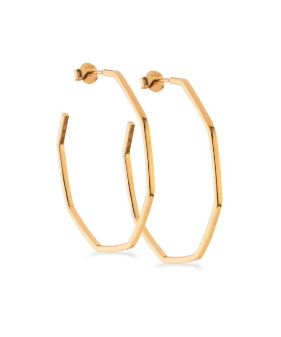 SCROUPLES CREOLER I SØLV FORGYLDT - 158102