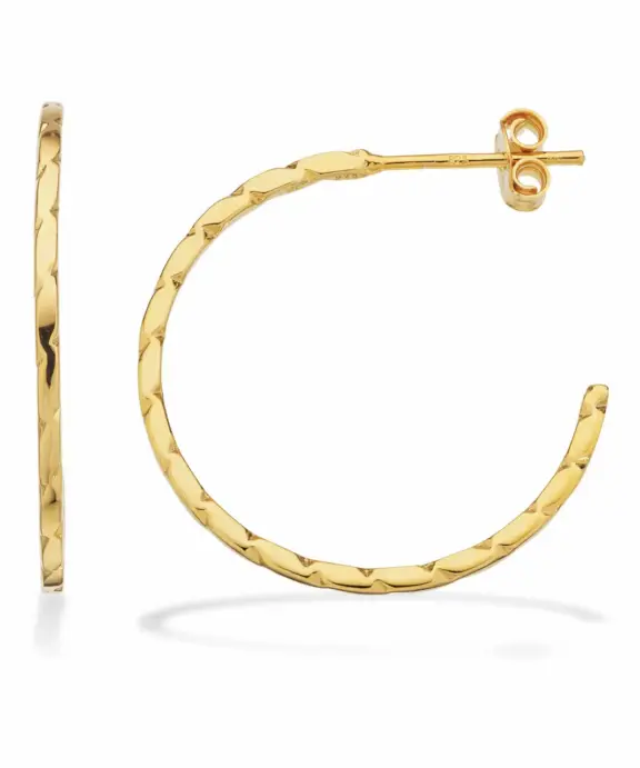 SCROUPLES ØRERINGE SØLC FORGYLDT 25MM - 160552