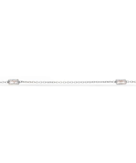 SCROUPLES ANKELKÆDE I SØLV MED ZIRKONIA - 3597,25