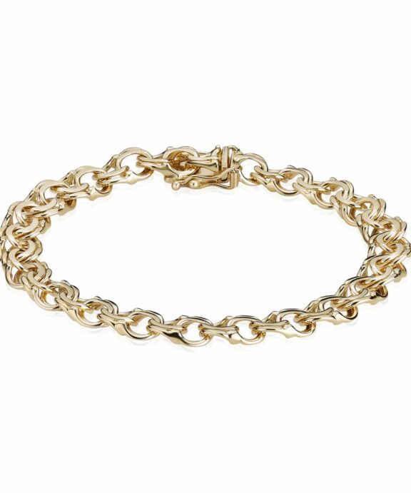 BNH BISMARK ARMBÅND 14 KARAT GULD 6,1 MM BRED 18 CM LANG - B1461018K