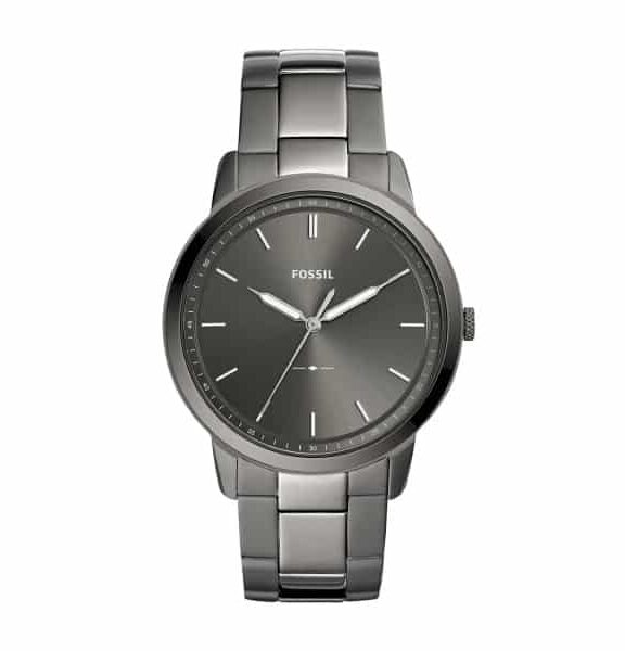 FOSSIL MINIMALIST STÅL GRÅ UD HERRE MED LÆNKE - FS5459