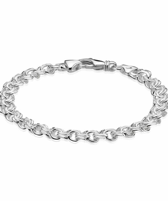 BNH BISMARK ARMBÅND SØLV 6,50 MM BRED 18,5 CM - SB65018C