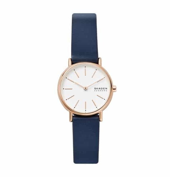 SKAGEN SIGNATUR LILLE ROSA MED BLÅ REM - SKW2838