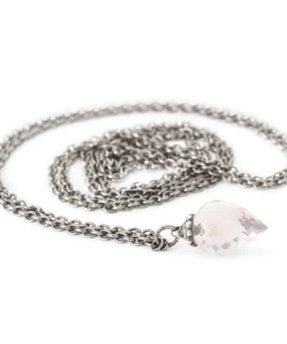 TROLLBEADS FANTASIKÆDE MED ROSAKVARTS 80CM - TAGFA-00077