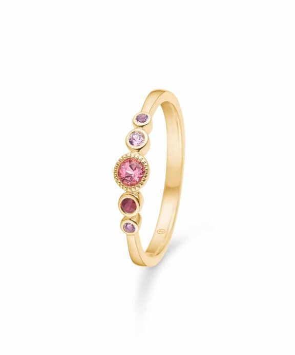 MADS Z PINK POETRY RING 14 KARATS GULD - 1546182