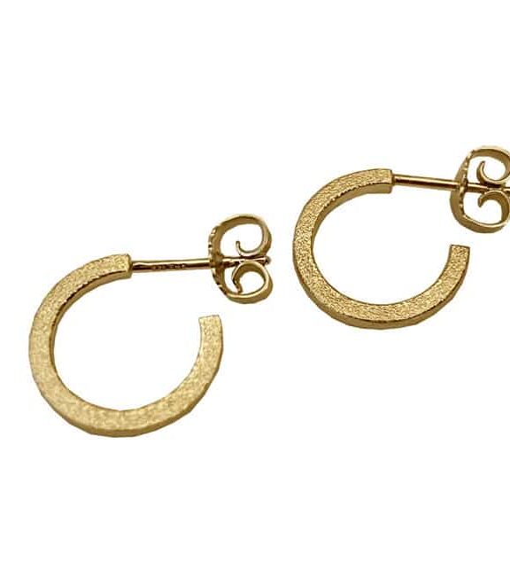 HEIRING SQUARE WIRE SMALL CREOL FORGYLDT SØLV - 29-9-02FG