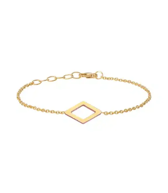 HEIRING RHOMBUS ARMBÅND SØLV FORGYLDT - 52-8-15FG