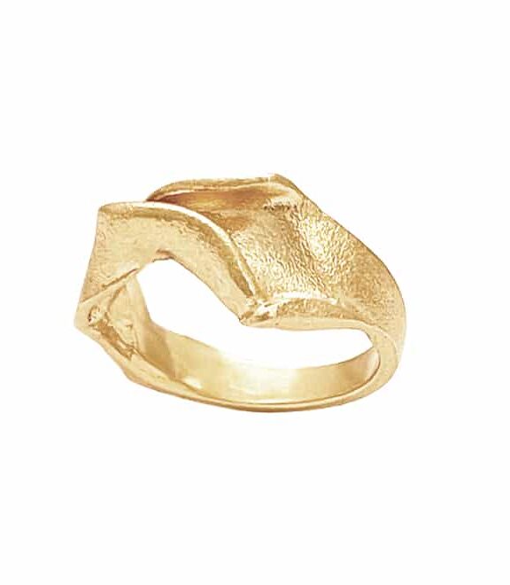 HEIRING RING SØLV FORGYLDT MILLE NO 7 -53-3-76FG