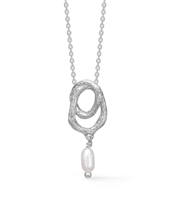 STUDIO Z HALSKÆDE SØLV MED PERLE TWINE - 7123853