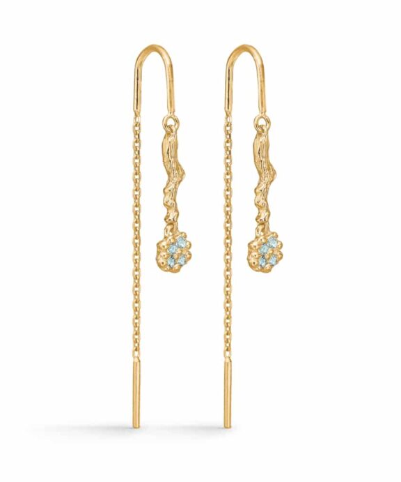 STUDIO Z TANGLED ØRERINGE SØLV FORGYLDT MED ZIRKONIA - 7207846