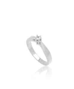 TOFTEGAARD WESSELTON RING 14 KARAT HVIDGULD MED BRILLANT - R-168/1-10