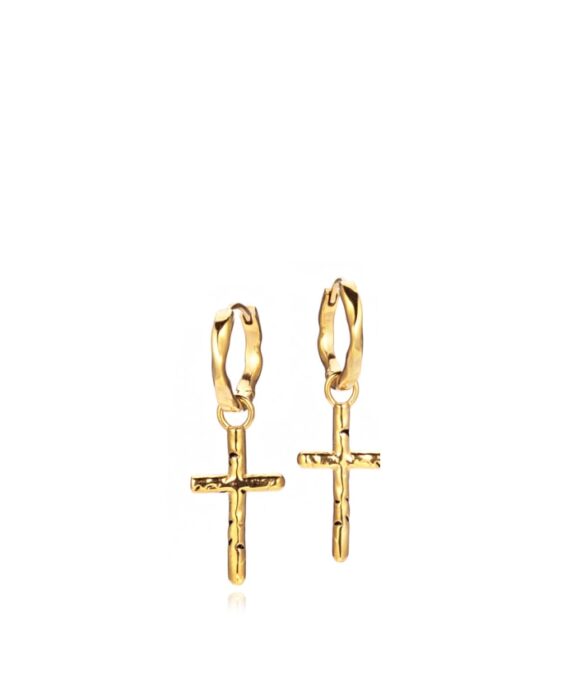 SAMIE CROSS CREOL MED KORS I STÅL FORGYLDT - X1009GS