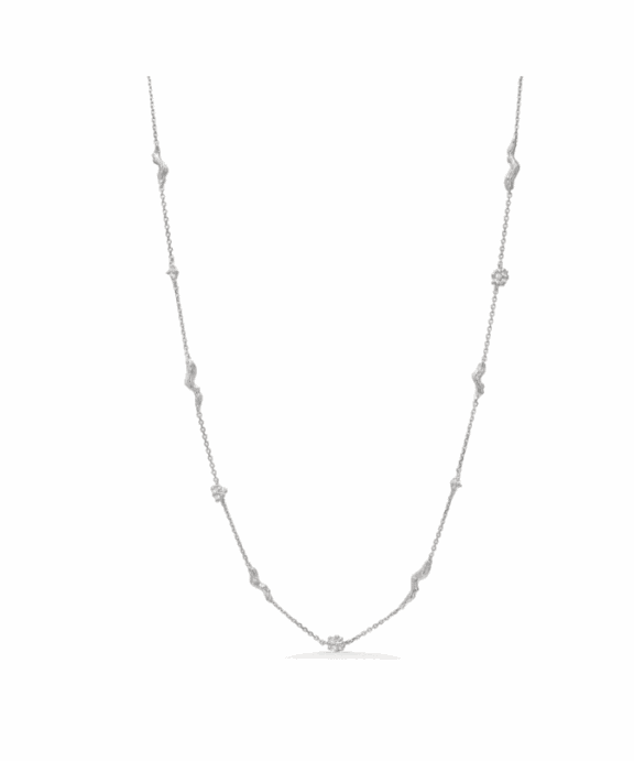 STUDIO Z HALSKÆDE SØLV MED ZIRKONIA - 7127845