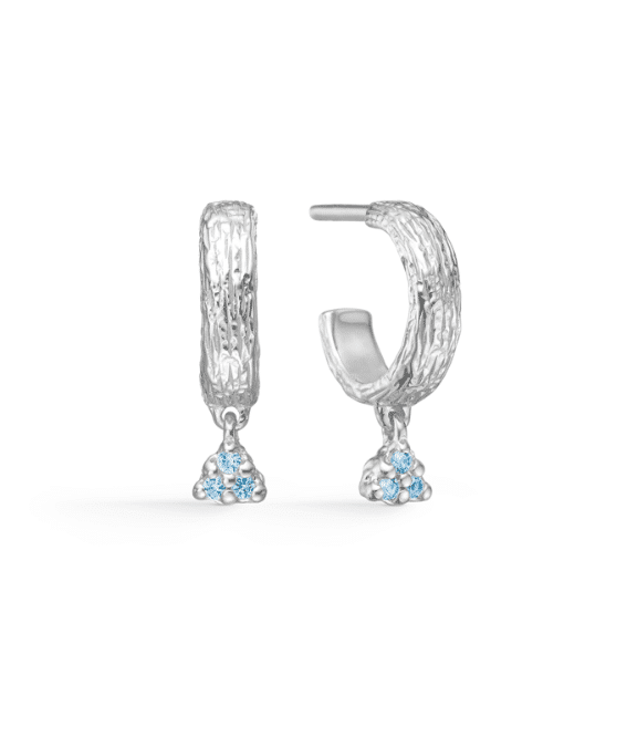 STUDIO Z ØRERINGE SØLV BLÅ ZIRKONIA - 7117841