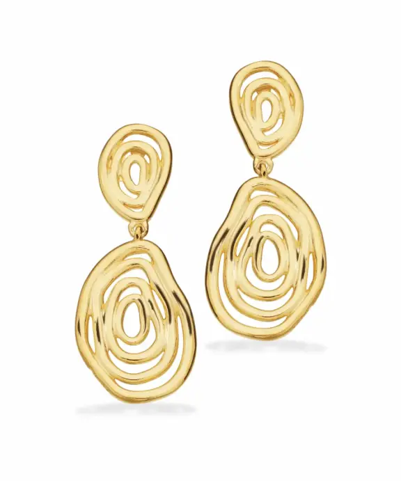 SCROUPLES ØRERINGE SØLV FORGYLDT - 161302