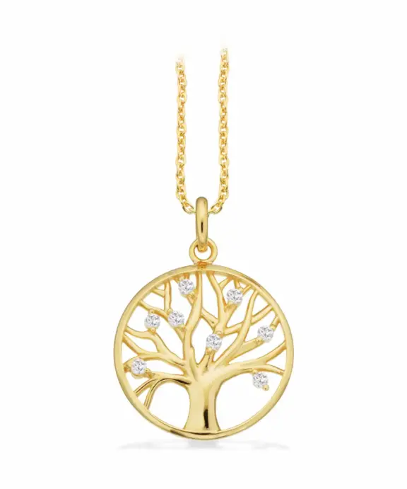 Livets træ Scrouples 8 karat guld