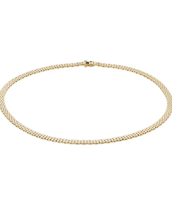 BNH MURSTENS HALSKÆDE FEM RÆKKER 14 KARAT GULD - M140545LK