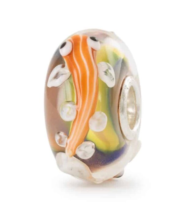 TROLLBEADS ENERGISK ORANGE FISK GLASKUGLE - TGLBE-20418