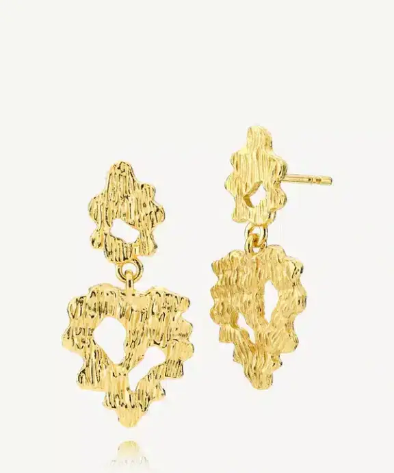 SISTIE LUNA ØRERINGE SØLV FORGYLDT- Z1236GS