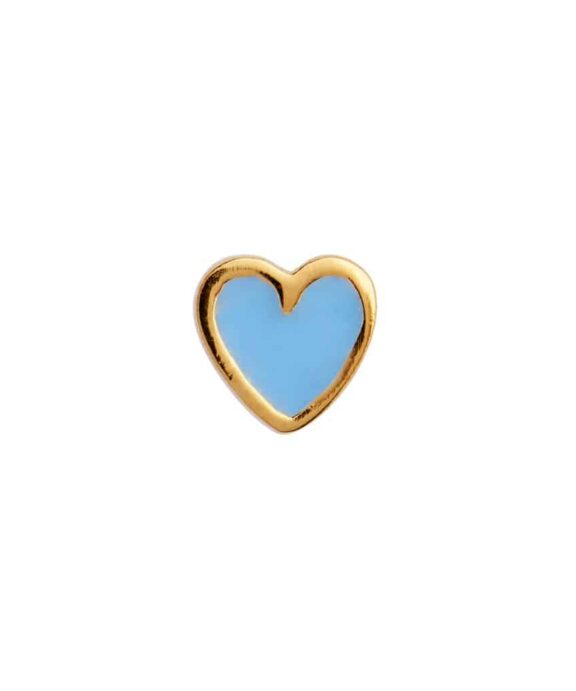 STINE A PETIT LOVE HEART ØRERING SØLV FORGYLDT - 1181-02-Light Blue