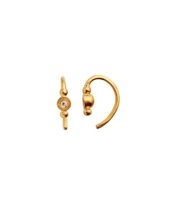 STINE A PETIT BON- BON ØRERING SØLV FORGYLDT -1005-02-S-White