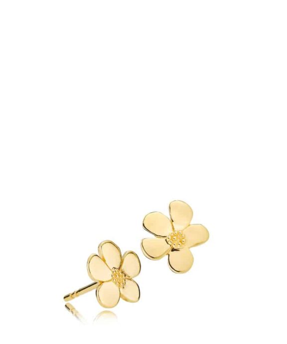 IZABEL CAMILLE ØRERINGE SØLV FORGYLDT PANSY BLOMST - A1832GS