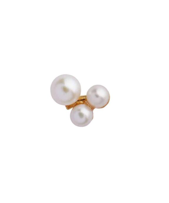 STINE A THREE PEARL BERRIES ØRERING SØLV FORGYLDT  - 1321-02-S